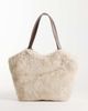 Accessorize Accessorize faux fur shoulder bag in cream-WHITE - 1