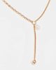 Accessorize Accessorize faux pearl t-bar collar necklace in white-Gold - 2