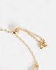 Accessorize Accessorize faux pearl toggle clover bracelet in gold - 2