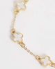 Accessorize Accessorize faux pearl toggle clover bracelet in gold - 3