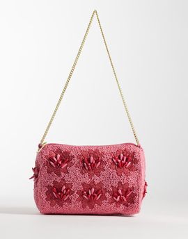 Accessorize Accessorize floral embellished shoulder bag in pink