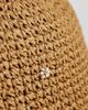 Accessorize Accessorize flower embroidered straw bucket hat in beige-Neutral - 3