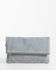 Accessorize Accessorize foldover suede clutch purse in blue - 1
