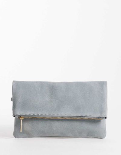 Accessorize Accessorize foldover suede clutch purse in blue