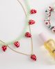 Accessorize Accessorize glass beaded strawberry fruit necklace in multi - 2