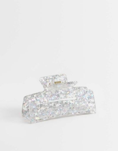 Accessorize Accessorize glitter resin star claw clip in silver