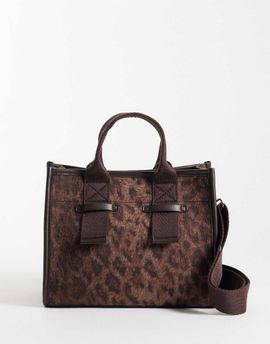 Accessorize Accessorize grab tote bag in leopard print-MULTI