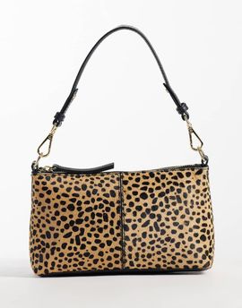 Accessorize Accessorize handheld shoulder bag with crossbody strap in leopard-MULTI
