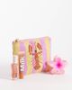 Accessorize Accessorize lobster striped beaded pouch purse in pink and yellow - 2
