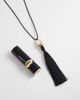 Accessorize Accessorize long tassel necklace in black - 2