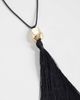 Accessorize Accessorize long tassel necklace in black - 4