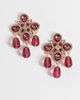 Accessorize Accessorize margot statement cross earring in purple - 1
