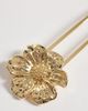 Accessorize Accessorize metal flower French hair pin in gold - 2