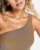 Accessorize Accessorize metallic one shoulder swimsuit in gold - 3