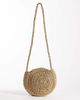 Accessorize Accessorize metallic raffia shell crossbody purse in gold - 1