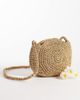 Accessorize Accessorize metallic raffia shell crossbody purse in gold - 2