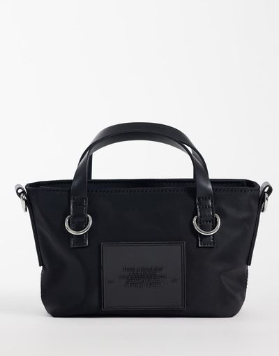 Accessorize Accessorize mini nylon crossbody bag in black