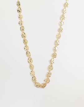 Accessorize Accessorize mini textured discs necklace in gold tone