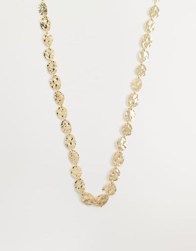 Accessorize Accessorize mini textured discs necklace in gold tone