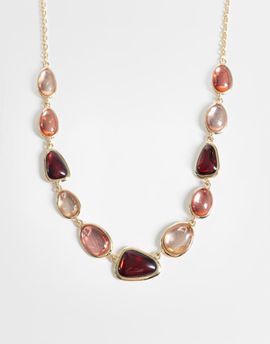 Accessorize Accessorize mixed stone collar necklace in browns