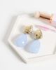 Accessorize Accessorize molten blue resin drop earrings in gold - 2