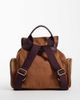Accessorize Accessorize multi pocket suedette backpack in camel-Black - 4