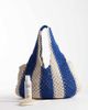 Accessorize Accessorize nautical striped macramé shoulder bag in blue and beige - 2