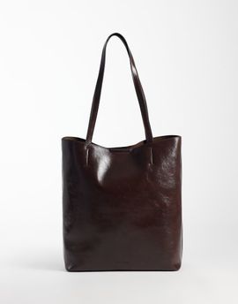 Accessorize Accessorize north south leo tote in chocolate-Brown