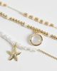 Accessorize Accessorize pack of 3 faux pearl and moonstone anklet in white - 2