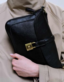 Accessorize Accessorize padlock crossbody bag in black