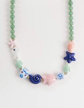 Accessorize Accessorize pastel ceramic fish beaded necklace in multi