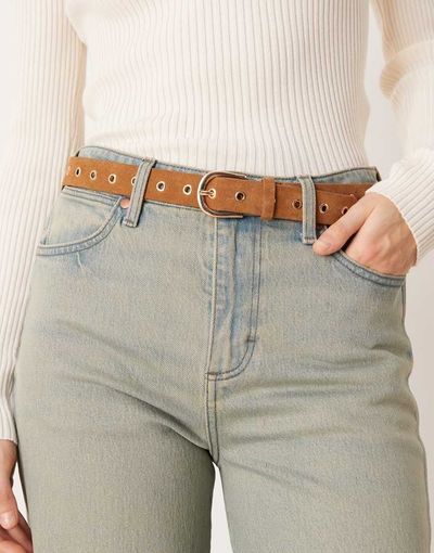 Accessorize Accessorize premium grommets belt in brown