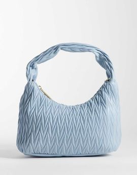 Accessorize Accessorize quilt handheld shoulder bag in light blue