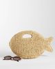 Accessorize Accessorize raffia fish clutch bag in beige-Neutral - 2