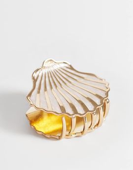 Accessorize Accessorize resin shell hair claw clip in gold tone