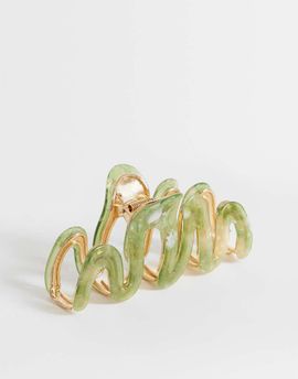 Accessorize Accessorize resin wiggle claw clip in green