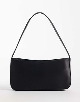 Accessorize Accessorize satin shoulder bag in black
