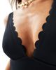 Accessorize Accessorize scallop edge v swimsuit in black - 3