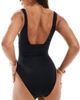Accessorize Accessorize scallop edge v swimsuit in black - 4