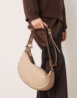 Accessorize Accessorize scoop crossbody shoulder bag in mink-Neutral