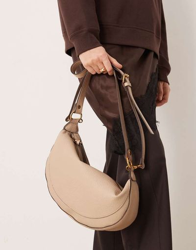 Accessorize Accessorize scoop crossbody shoulder bag in mink-Neutral