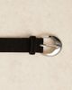 Accessorize Accessorize silver-tone buckle suede belt in black - 2
