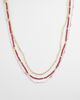 Accessorize Accessorize skinny beaded necklace in red - 1