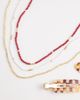 Accessorize Accessorize skinny beaded necklace in red - 2