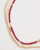 Accessorize Accessorize skinny beaded necklace in red - 3