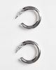 Accessorize Accessorize small chunky hoop earrings in silver - 2