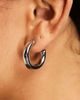 Accessorize Accessorize small chunky hoop earrings in silver - 4