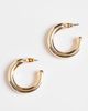 Accessorize Accessorize small chunky hoop in gold - 2