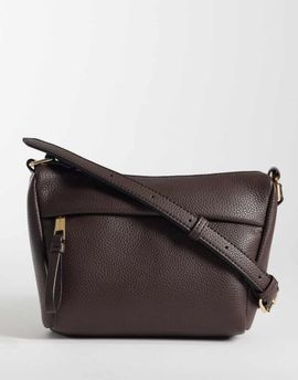Accessorize Accessorize soft zip cross body bag in brown