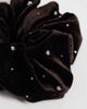 Accessorize Accessorize sparkle velvet scrunchie in choc brown - 2
